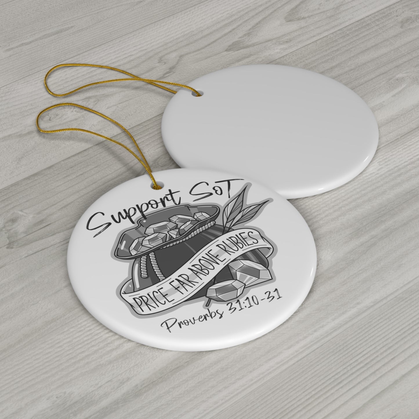 Ceramic Ornament - Rubies