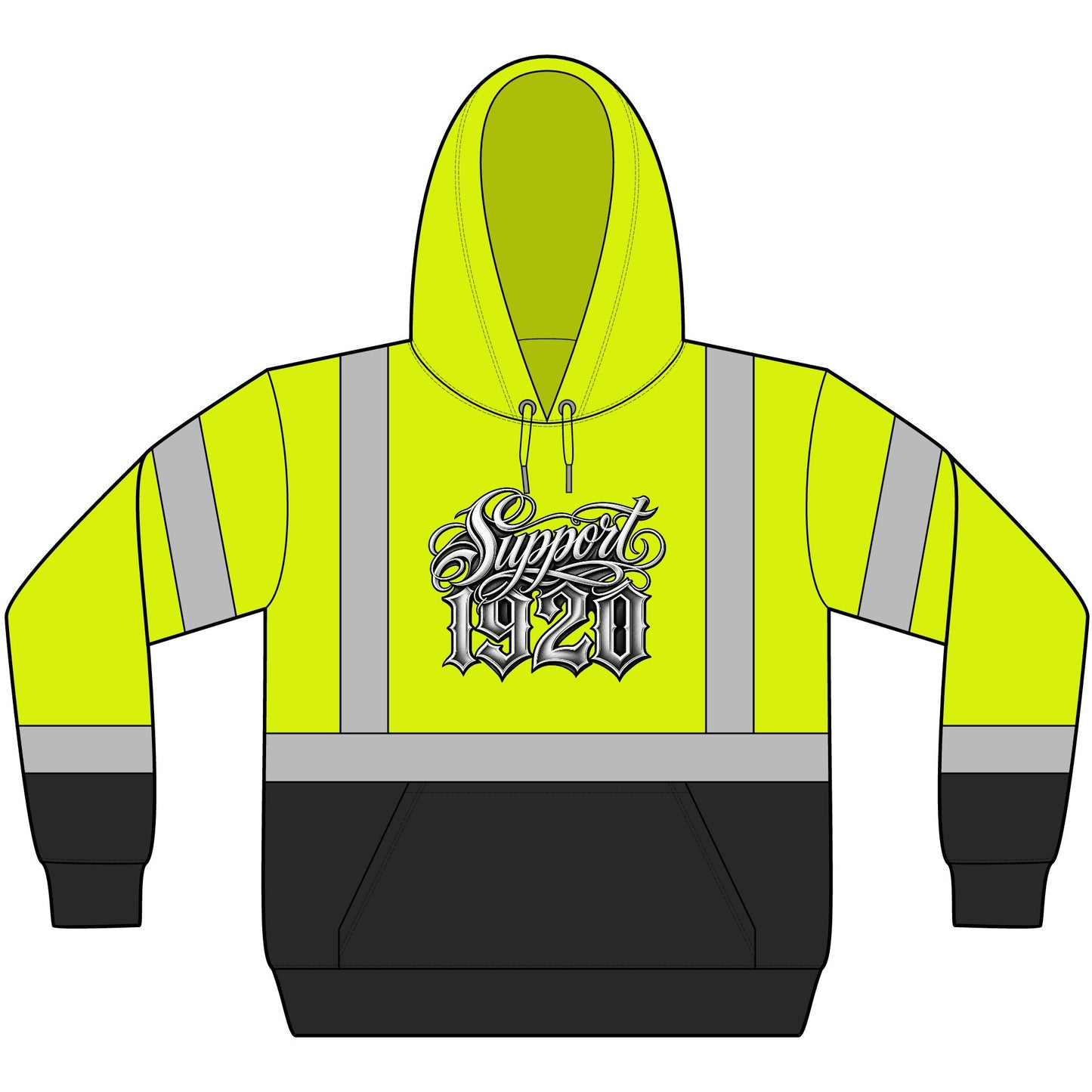 ANSI 107 Class 3 Heavy-Duty Fleece Pullover Hoodie