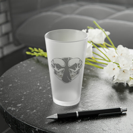 Full Patch Frosted Pint Glass