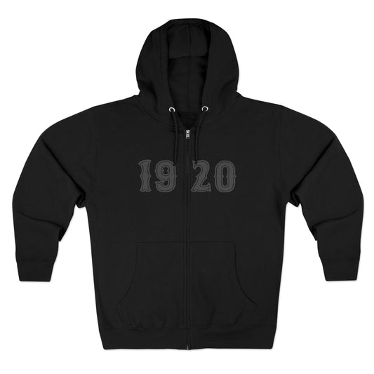 Black 1920 Zip Hoodie