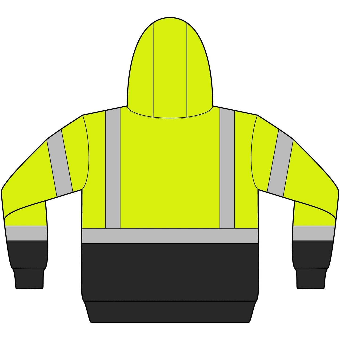 ANSI 107 Class 3 Heavy-Duty Fleece Pullover Hoodie