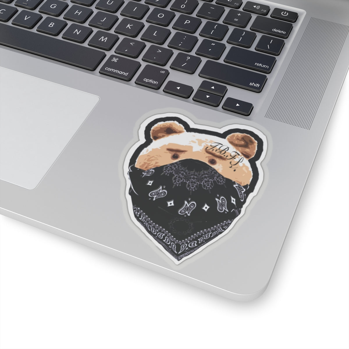 Gangster Teddy Kiss Cut Sticker