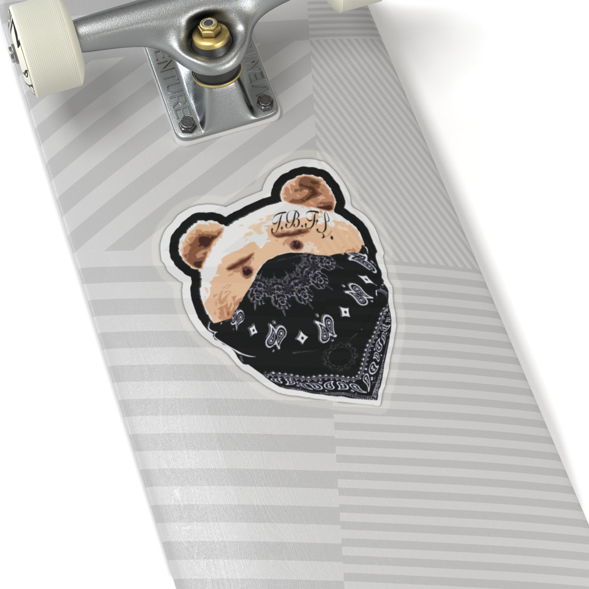Gangster Teddy Kiss Cut Sticker